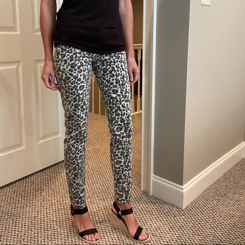 Loft Leopard Print Modern Skinny Jeans
